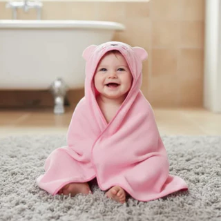 Toalha de Banho Capuz Carinha Urso Bebe Dupla Face Forrada Tecido Fralda 100% Algodão Dupla Camada em Oferta na Shopee