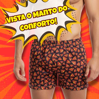 Samba Canção Superman Adulto Malha Conforto Cueca Pijama Masculino Super Herói DC em Oferta na Shopee