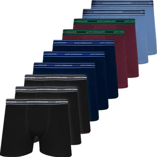 Kit 10 Cuecas Lupo Original Boxer Algodão Respirável Masculino Box Cotton Cueca Adulto Confortável em Oferta na Shopee