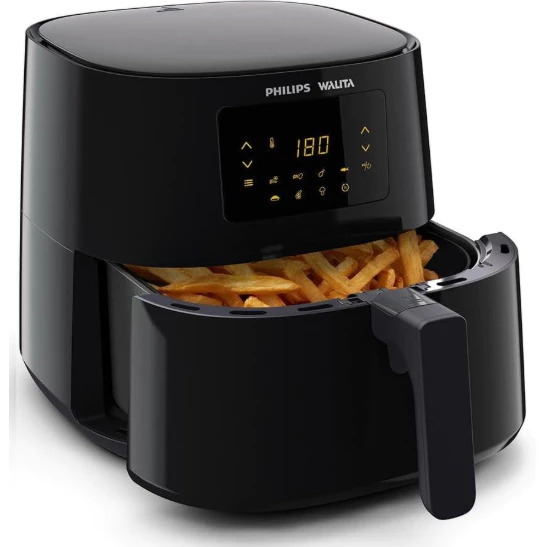 Fritadeira Air fryer Philips Walita Essential 6.2 Litros 2000W Preto RI9270-90 AirFryer Sem Óleo