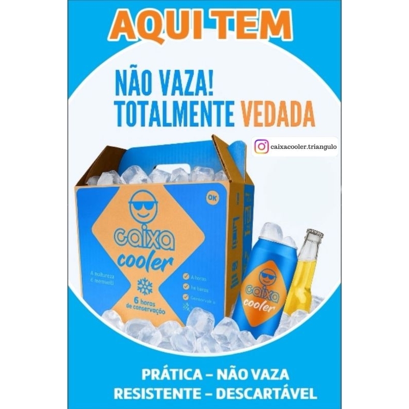 Cooler Descartável para Bebidas - Caixa Térmica.
