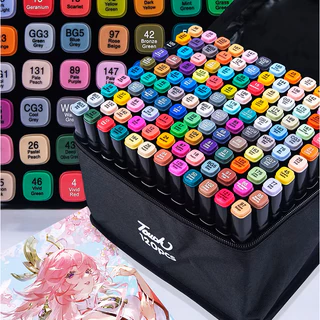 PROMOÇÃO Kit 48 Peças Caneta Marcadora Com Ponta Dupla Para Colorir Canetinhas Pintura Bobbie Goods em Oferta na Shopee