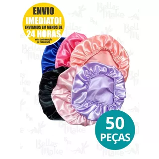 Kit 50 Toucas de Cetim Antifrizz Revenda e Lembrancinhas