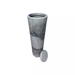 VASO COLUNA PARA PLANTAS EM POLIETILENO IBIZA MARMORIZADA COM PRATO