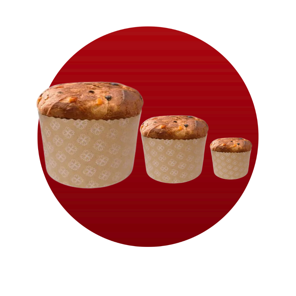Kit 30 Formas Tamanhos Variados para Panetone Natalino Natal