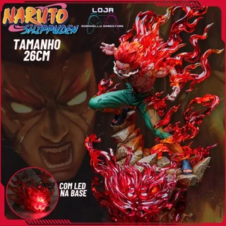 Might Guy 25cm Maito Gai Ninja da Folha Action Figure Naruto Shippuden Portões Boneco Anime Colecionavel Decoração Geek