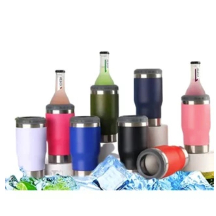 Copo Térmico Inox 5 em 1 Porta Lata Long Neck 420ml com Abridor