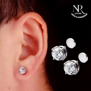 Brincos de Pressão Magnético 6mm - 8mm Brilhante Masculino/Feminino