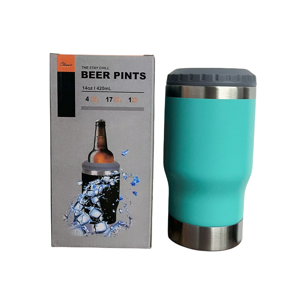 Copo Térmico Inox 5 em 1 Porta Lata Long Neck 420ml com Abridor