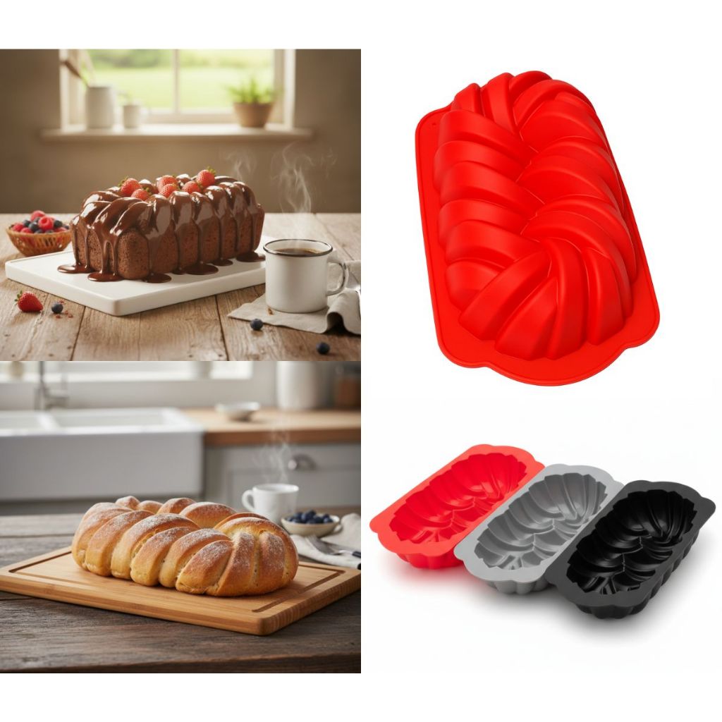 Forma De Silicone 23,5x13,5cm Antiaderente Assadeira Multius