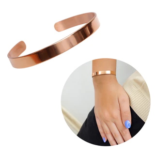 pulseira de cobre 100% puro sem verniz 7mm em Oferta na Shopee