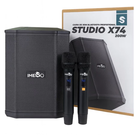 Caixa De Som Profissional Imenso X74 Interface/2mic-s/fio Pret