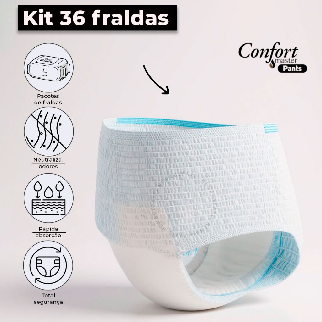 Kit 32 Fralda Geriátrica Unissex Calcinha/Cueca Pacote Descartável ...