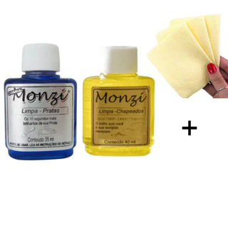 Limpa Joias Monzi 35ml Limpador de Pratas/Ouro Liquido Escolha Mini em Oferta na Shopee