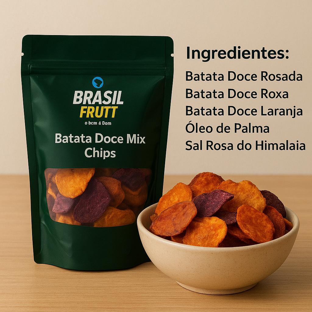 Batata Doce Mix Chips snack crocantes Brasil Frutt salgadinho - Rosada ...