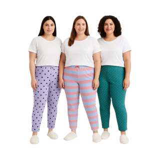 Kit 2 calças pijama plus size variadas P ao 60 em Oferta na Shopee
