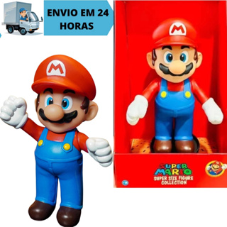 Boneco Super Mario Word com Caixa Mario Bross em Oferta na Shopee