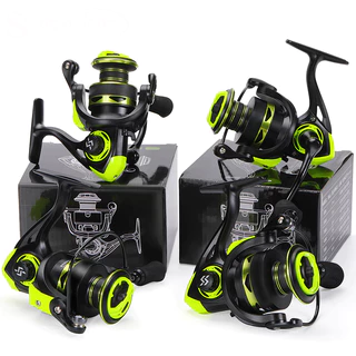 70KG Molinete De Pesca Carretel De Pesca 5.2: 1 Giratório 1000-7000 Com Cabo EVA Amarelo Escuro