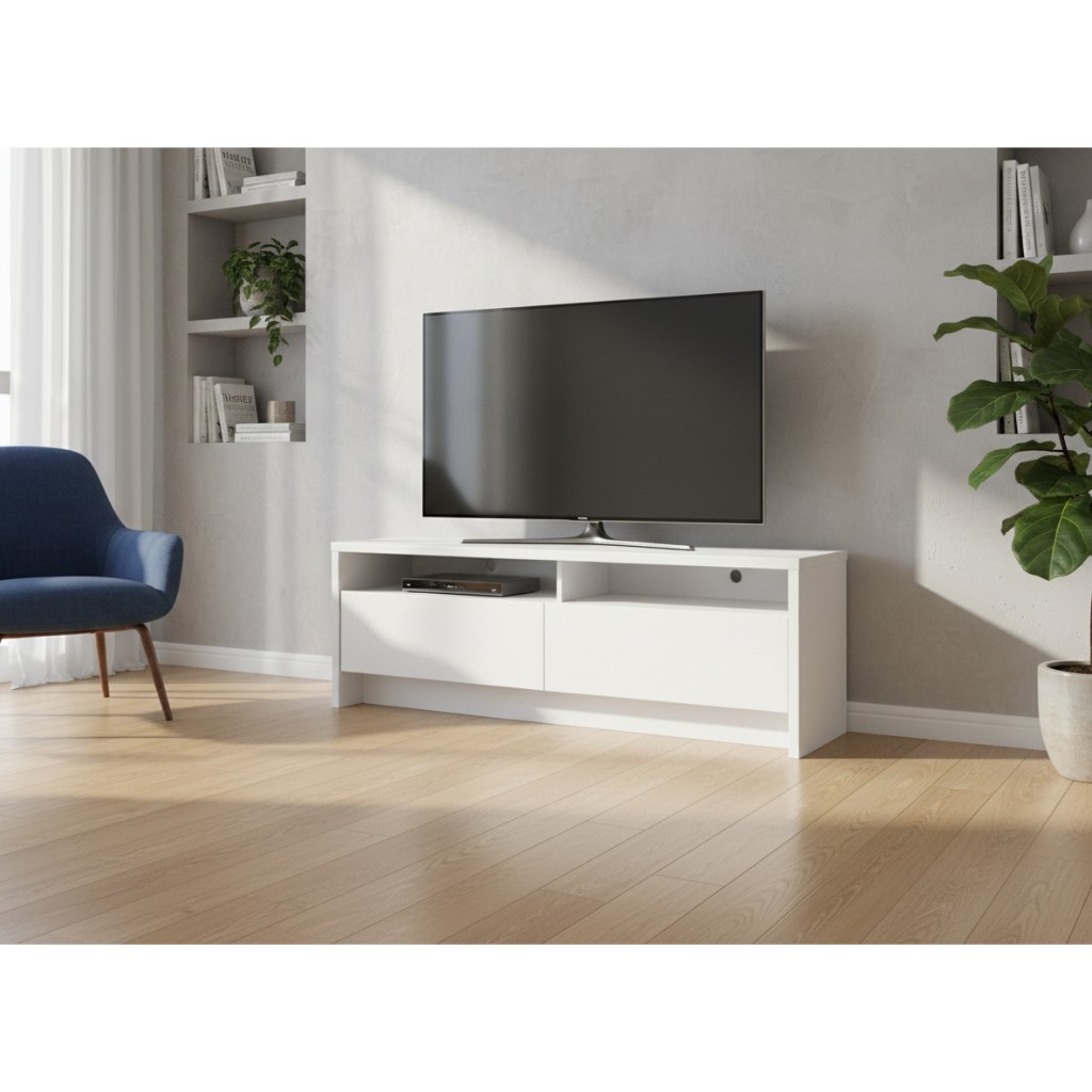 Rack para TV Estante ELOS 135cm com Gavetas Nichos PREMIUM
