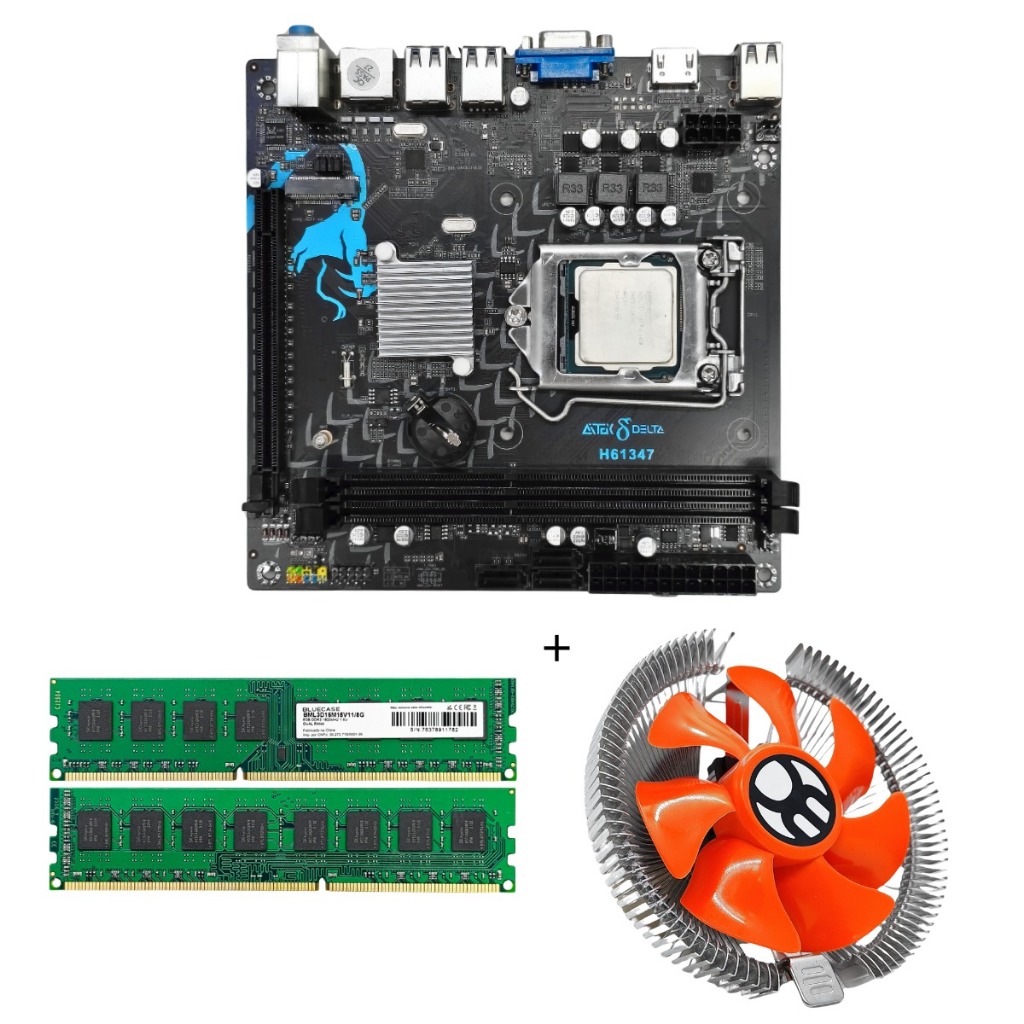 Kit Placa-Mãe DELTA H61 com Processador i5-3470 Memória 8GB DDR3 e ...