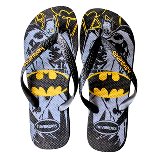 Chinelo de Borracha Preto do Batman Adulto Estampa Super-Herói | Confortável e Antiderrapante