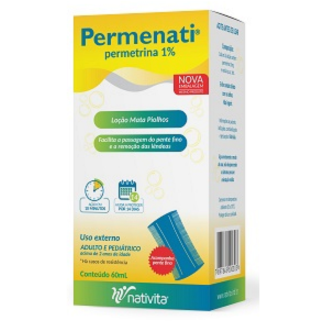 Permetrina Permenati 1% loção Capilar Nativita 60ml | Shopee Brasil