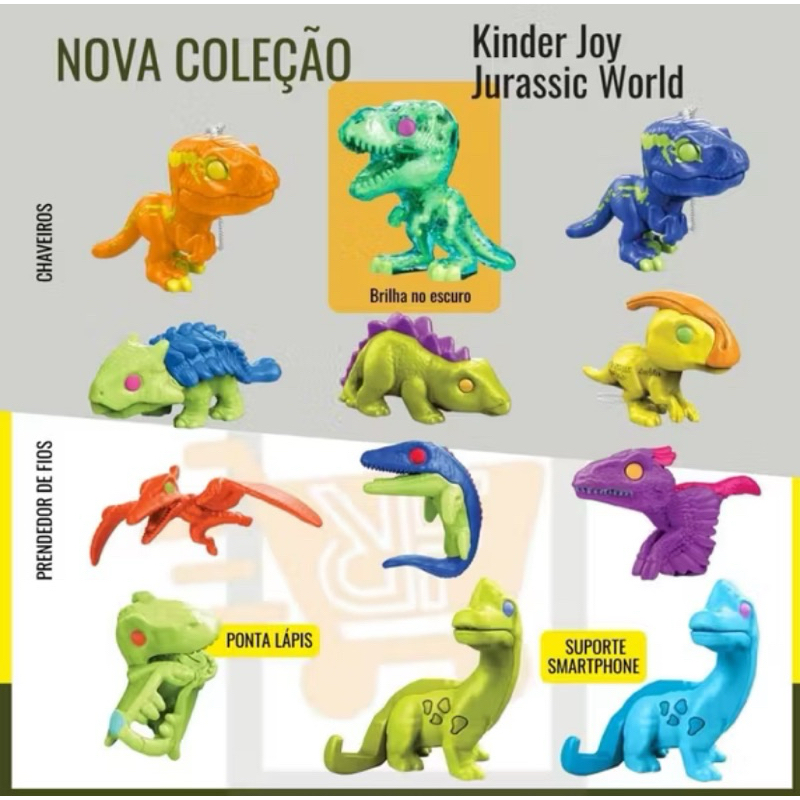 Brinquedo Kinder Joy - Coleção Jurassic World | Shopee Brasil