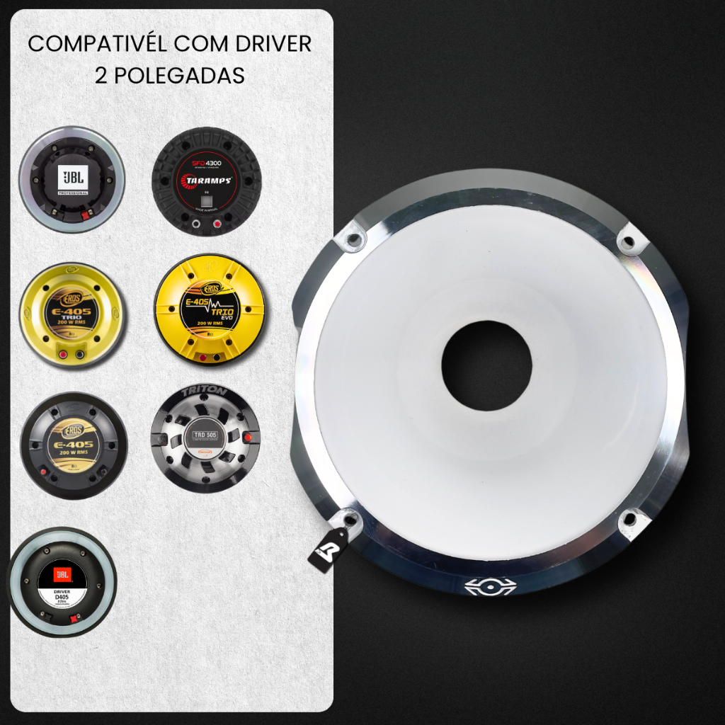 KIT 2UN Expansor Corneta Cone Lente 1450 14-50 modelo similar JBL