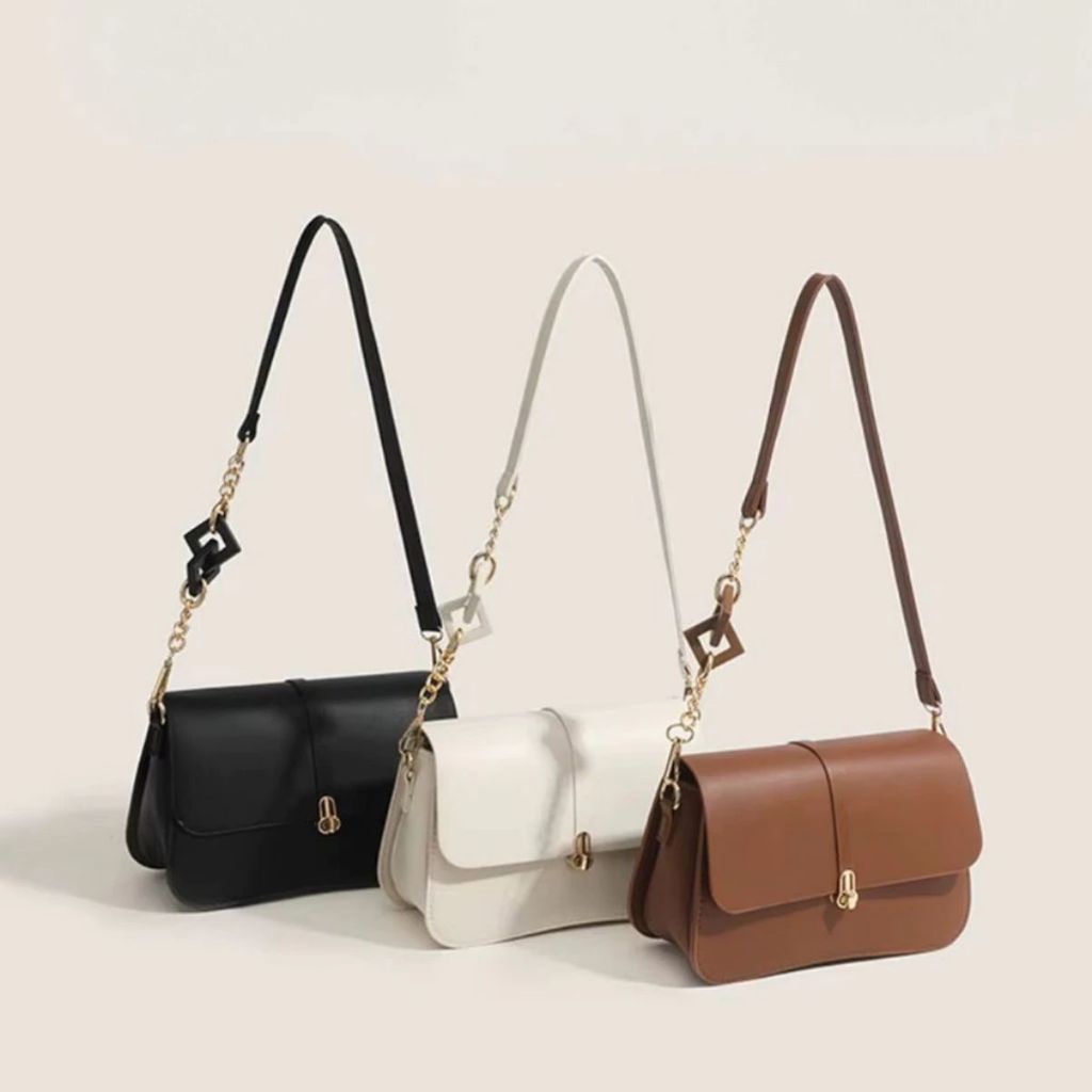 Bolsa Pequena Feminina Couro PU Ombro Elegante Alta Qualidade Tendência ...