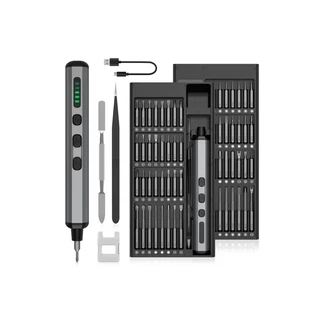 Kit Mini Parafusadeira Chave De Precisão Elétrica Recarregável LED Manutenção Celular Notebook Pc