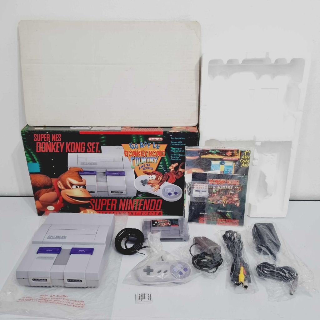 340- Console SNES Super Nintendo Donkey Kong set USA