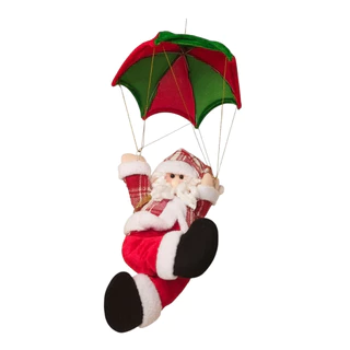 Papai Noel Paraquedas Enfeite Decoração de Natal Boneco De Pelúcia