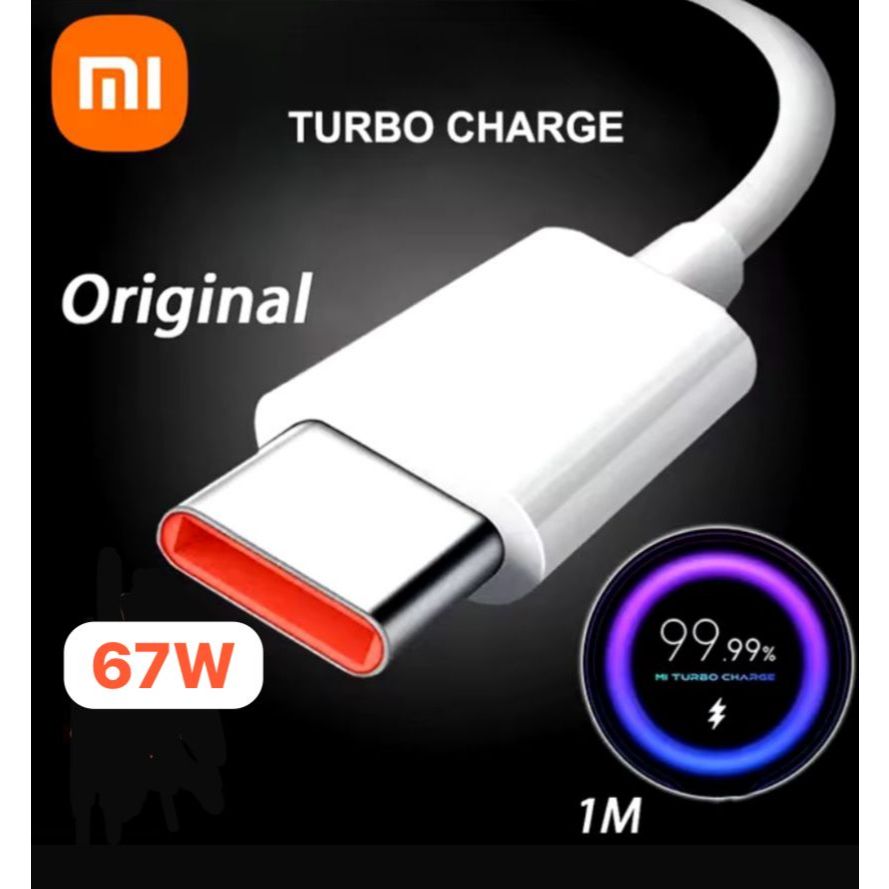 Cabo Xiaomi 67W Turbo Tipo C Original Carregamento Turbo