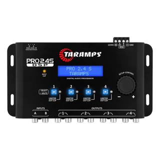 Processador Audio Digital Taramps PRO 2.4S Equalizador Crossover 4 Saídas Profissional