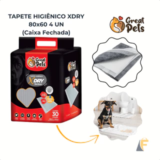 Tapete Higiênico Cães X-Dry 80x60cm 30unid Greats Pets 4 Unidades Caixa Fechada em Oferta na Shopee