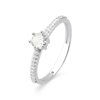 Anel de Prata 925 Solitário com 5mm em Oferta na Shopee