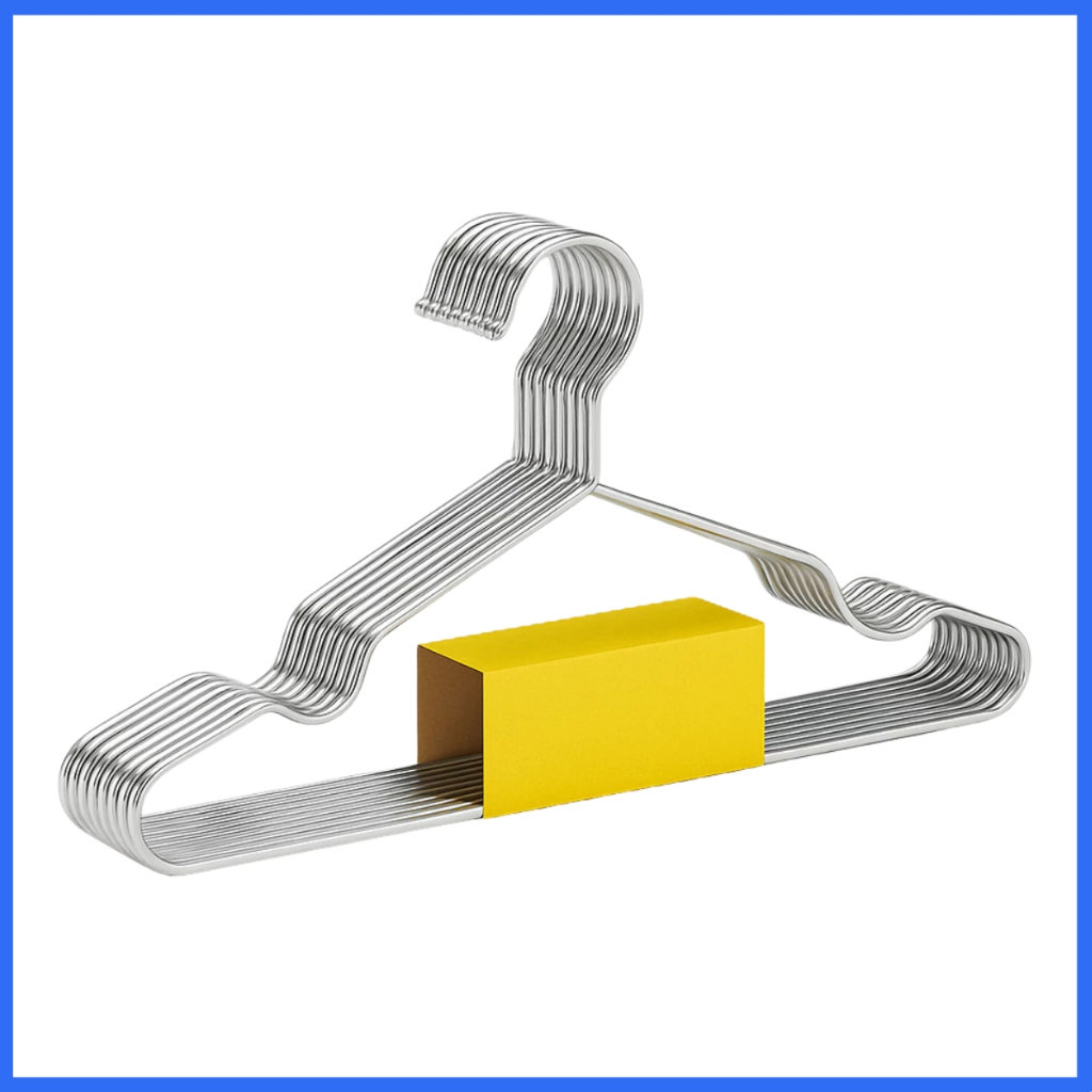 Cabide Adulto Aço Inox Kit Cabides Reforçados Organizar Roupas | Shopee ...