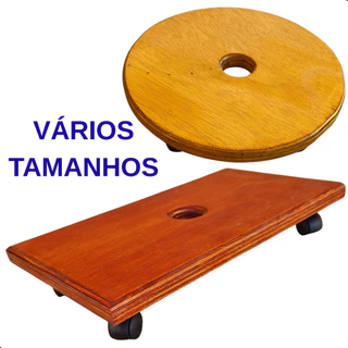 Suporte De Vaso Para Planta De Chão Com Rodas Várias Cores