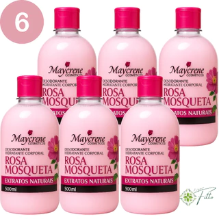 Kit 6 Desodorante Rosa Maycrene Hidratante Corporal Cheiroso Loção Dia a Dia