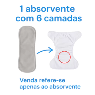 Absorvente Toalha c/6 Camada Para Fralda Ecológica Reutilizável de Pano em Oferta na Shopee