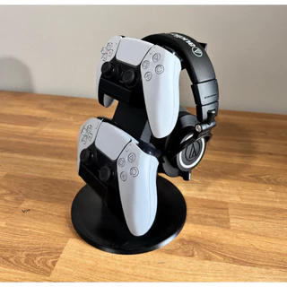 Suporte Torre 3 em 1 para Headset e 2 Controles – Organizador Gamer em Impressão 3D