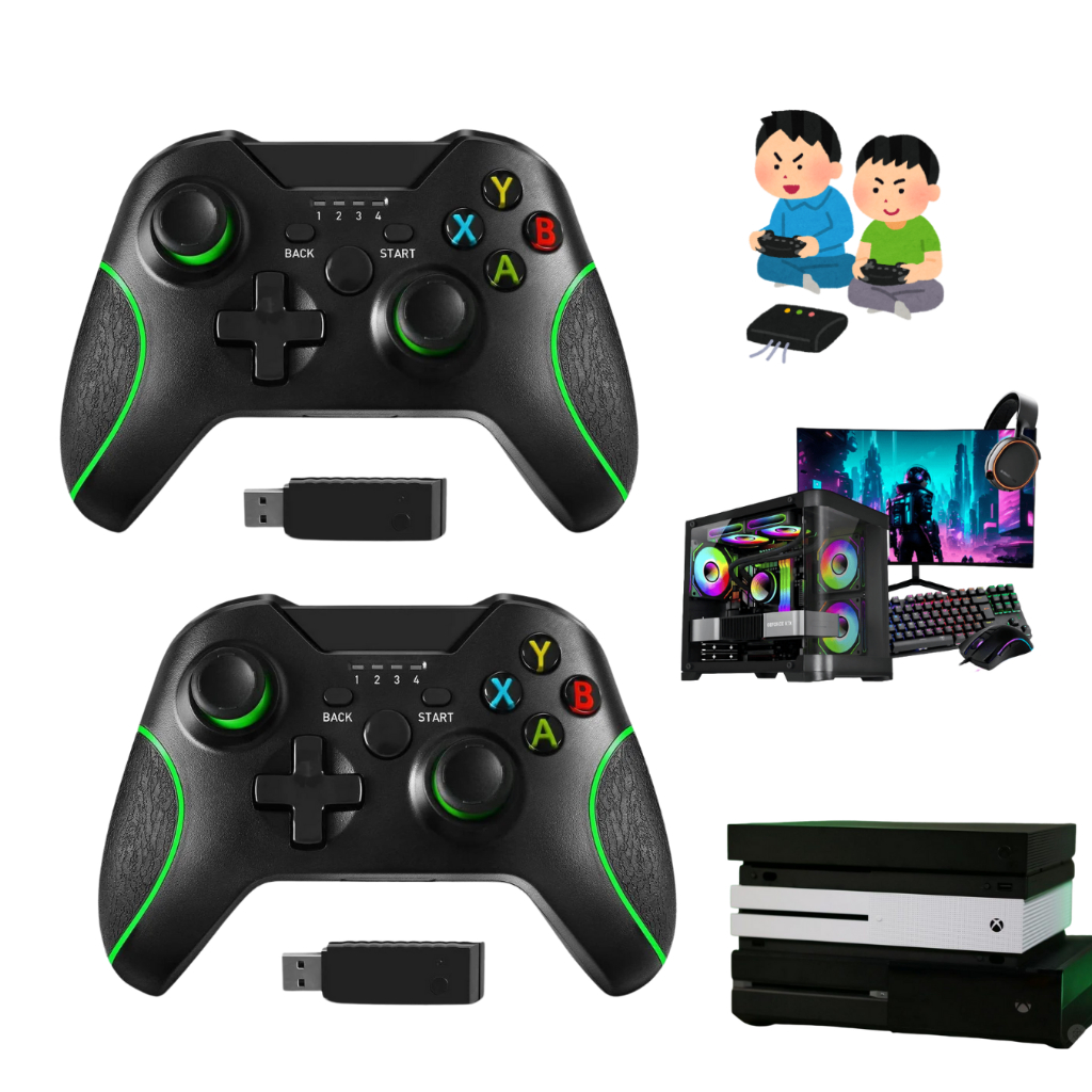 Kit 2 Controles Sem Fio Compativel Com Xbox Series S/x One pc