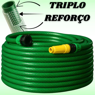 Mangueira de jardim Reforçada trançada 3 camadas verde