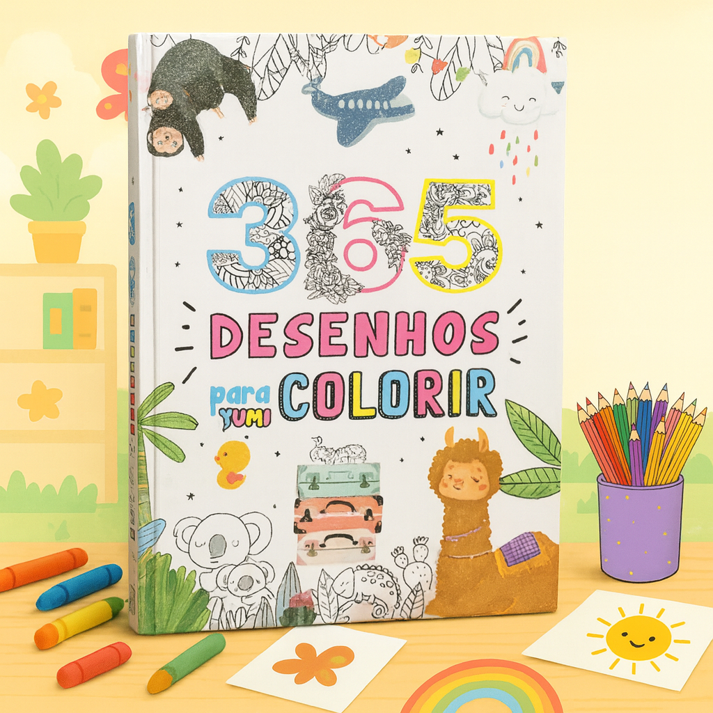 Livro Infantil 365 Desenhos Para Colorir Livro De Pintura Capa C ...