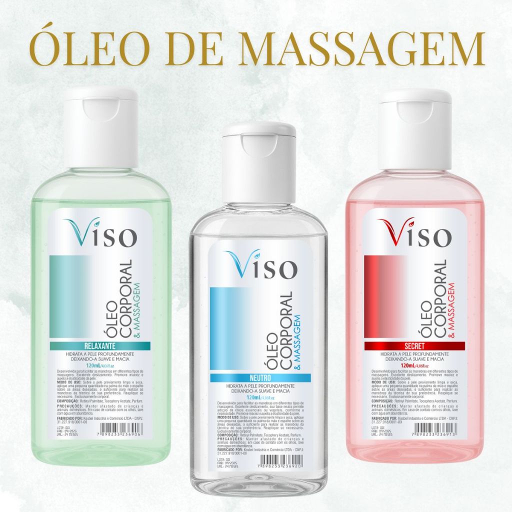 Óleo Para Massagem Drenagem Linfática Corporal Relaxante Escolha o seus ...