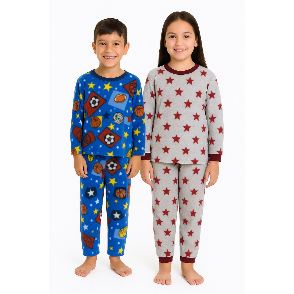 Pijama Infantil Soft Longo Inverno Estampado Sortido Menino e Menina 10 a 14 Anos Confortável em Oferta na Shopee