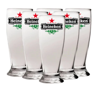 Conjunto 6/4/3 copos de vidro tulipa 200ml personalizados heineken corona!