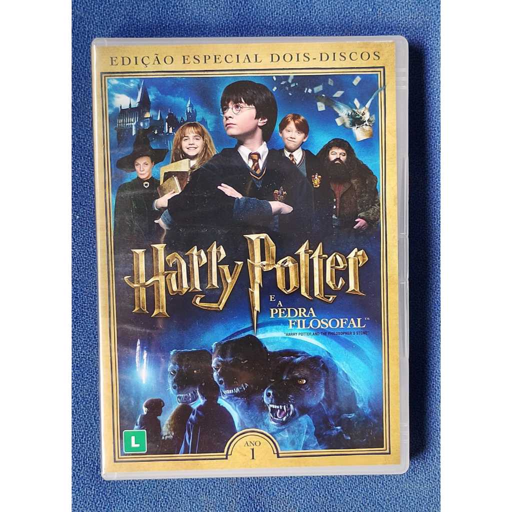 Harry Potter e a Pedra Filosofal (DVD) Disco Duplo | Shopee Brasil