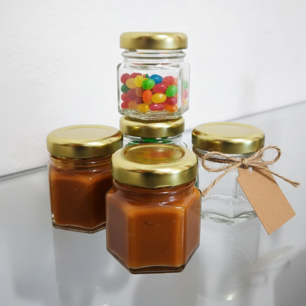 Kit Mini Potes Geleinha de Vidro com Tampas e Lacres para lembrancinhas ...