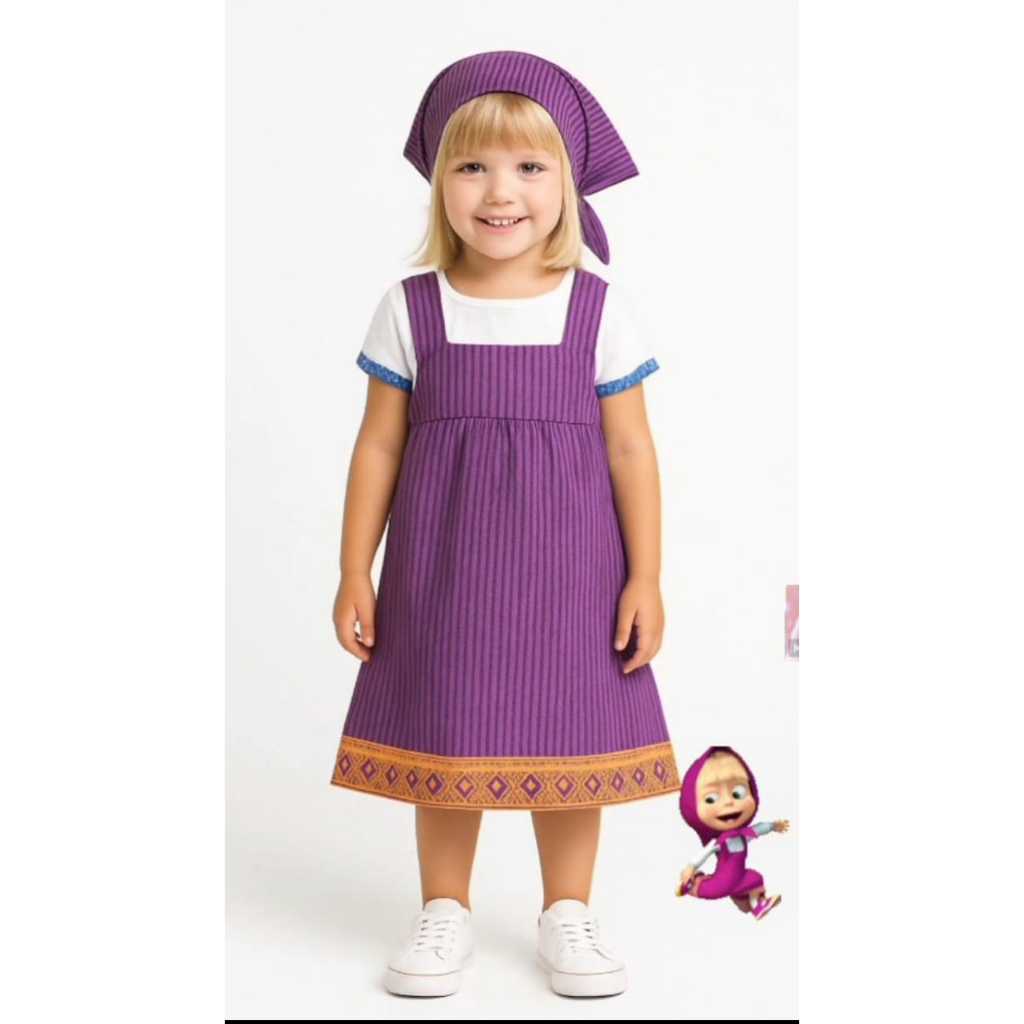 Fantasia Infantil Masha e o Urso | Shopee Brasil